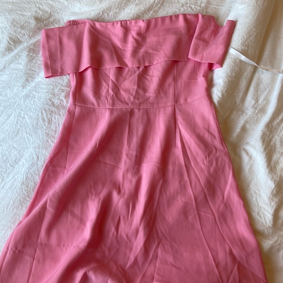 NWOT REVOLVE by the way pink Audrey mini dress size small off shoulder - Picture 4 of 5
